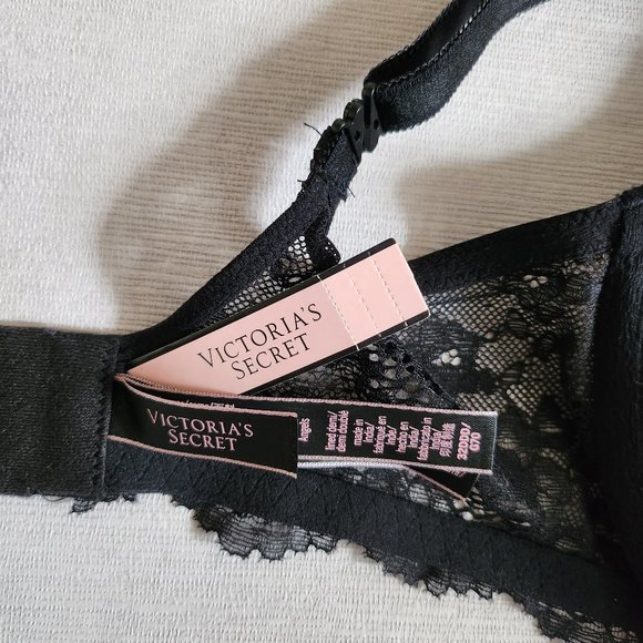 New Victoria's Secret Dream Angels Lined Demi Bra Floral Lace Size 32DDD (32F) - Picture 8 of 11
